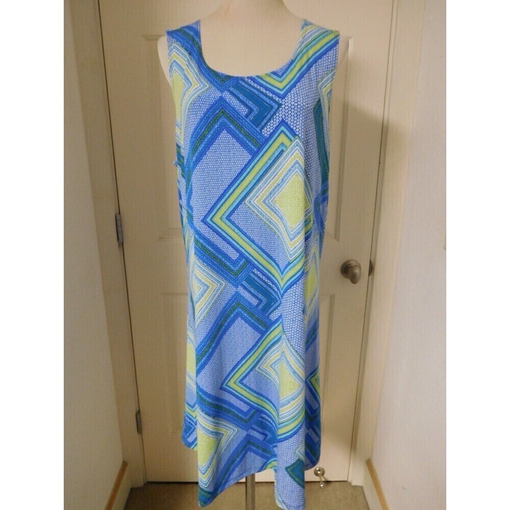 Super Cute CHICO'S Easywear Sleeveless  Below Knee Comfort Stretch Dress Large